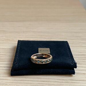 Annoushka Elegant Rose-Gold and Green Diamond Eternity Ring